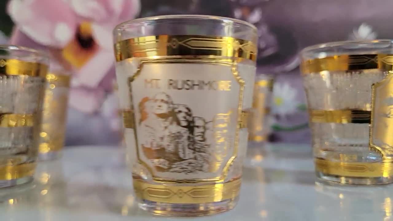 Culver Shot Glasses - Vintage Rushmore, Grand Teton