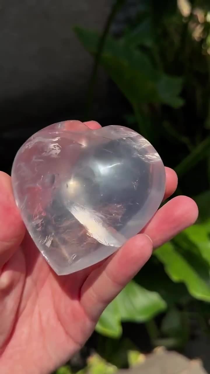 ジラソル ローズクォーツ ハート - 高級 (0.76ポンド) - Etsy 日本