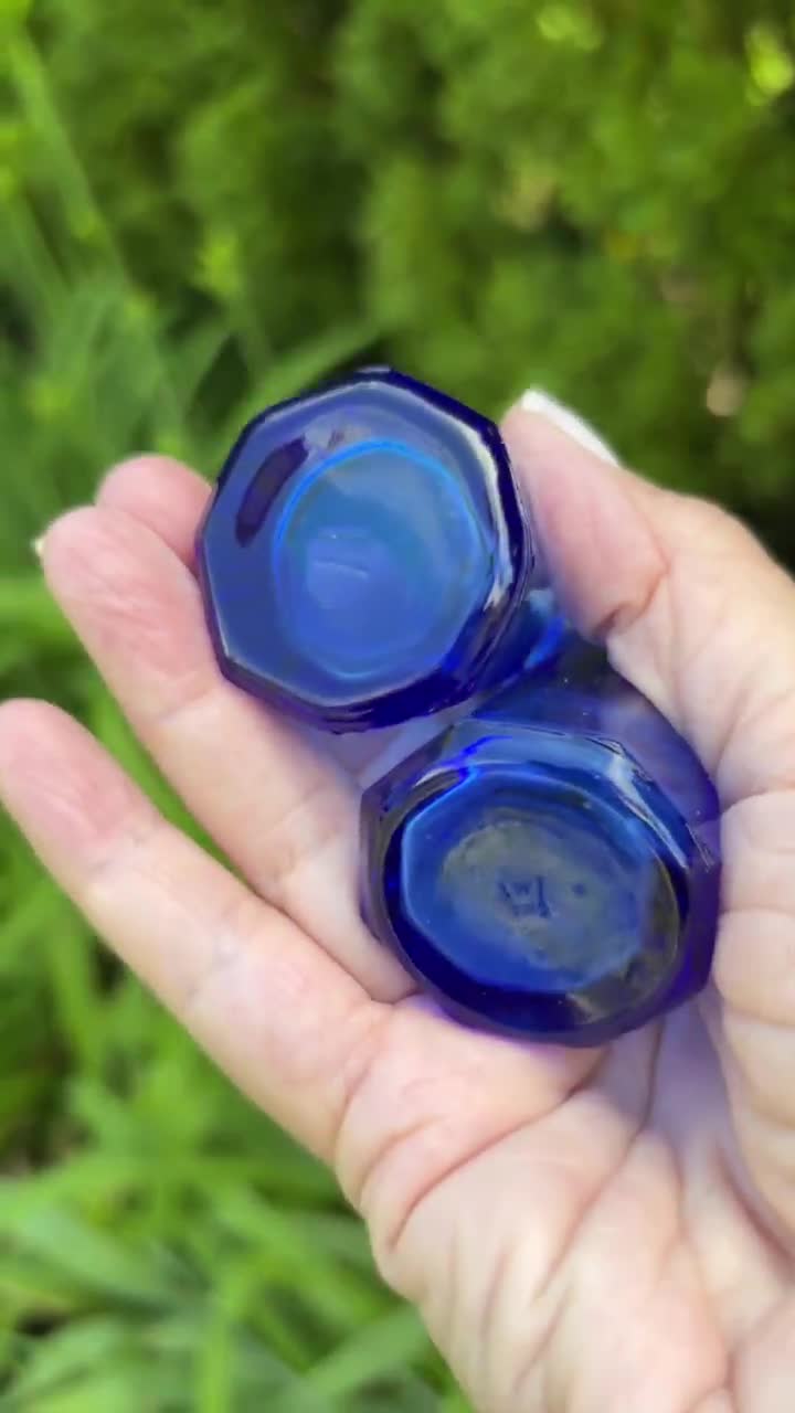 Vintage Hazel Atlas Cobalt Blue Depression Glass Hazel Atlas Salt