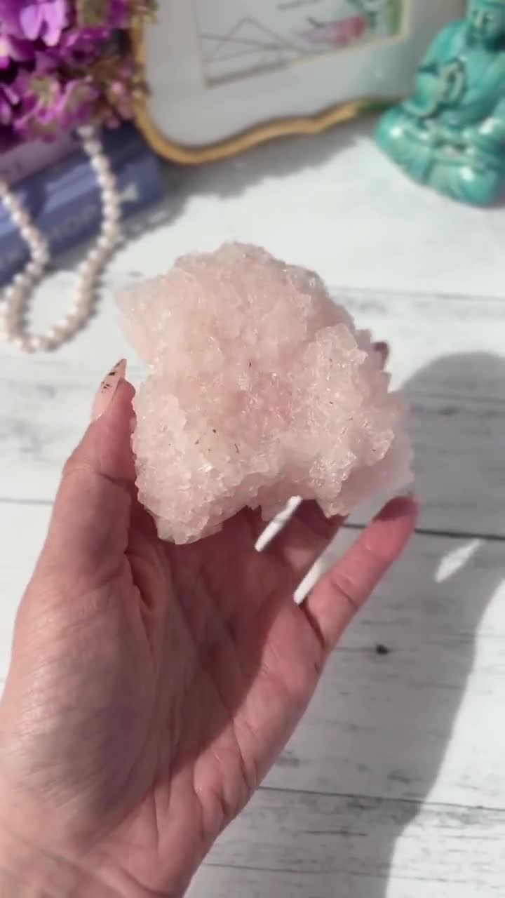 ピンクハライト結晶クラスター | カリフォルニア州サールズ湖産標本