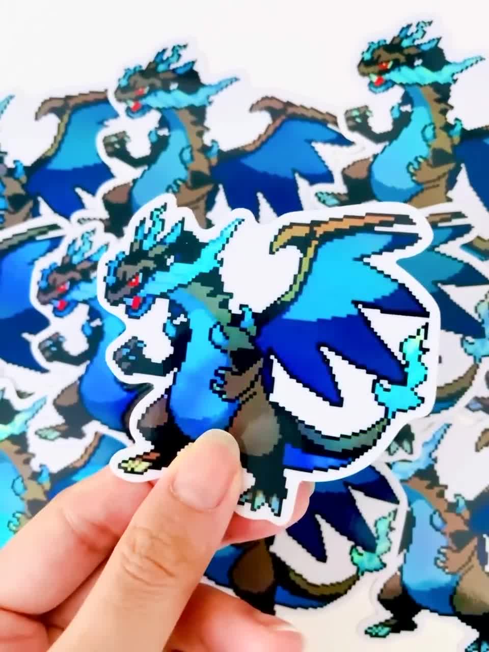 メガリザードンX ピクセルビニールステッカー ホログラフィック