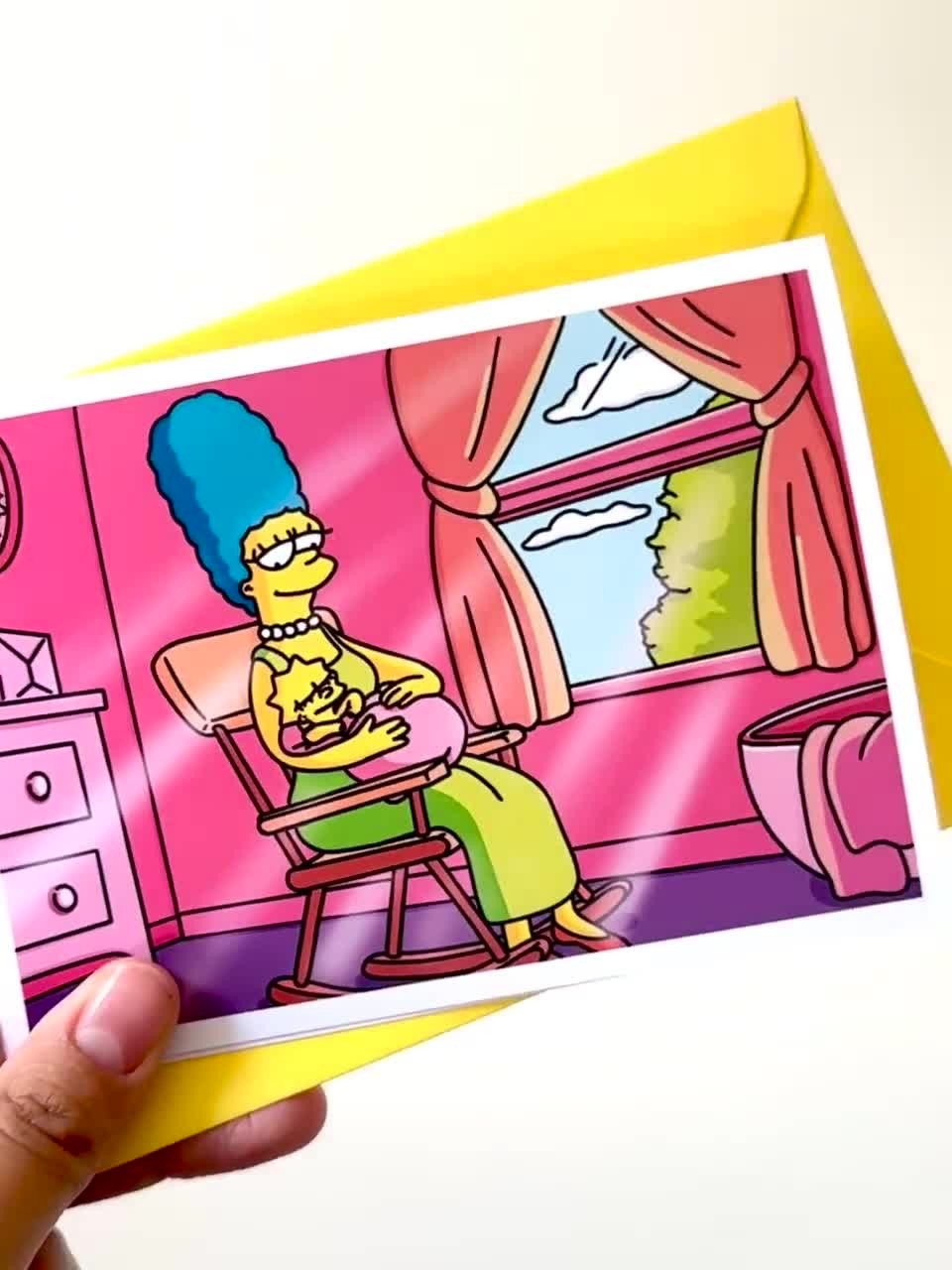 Marge Simpson New Baby Card | Lisa's First Word video poster