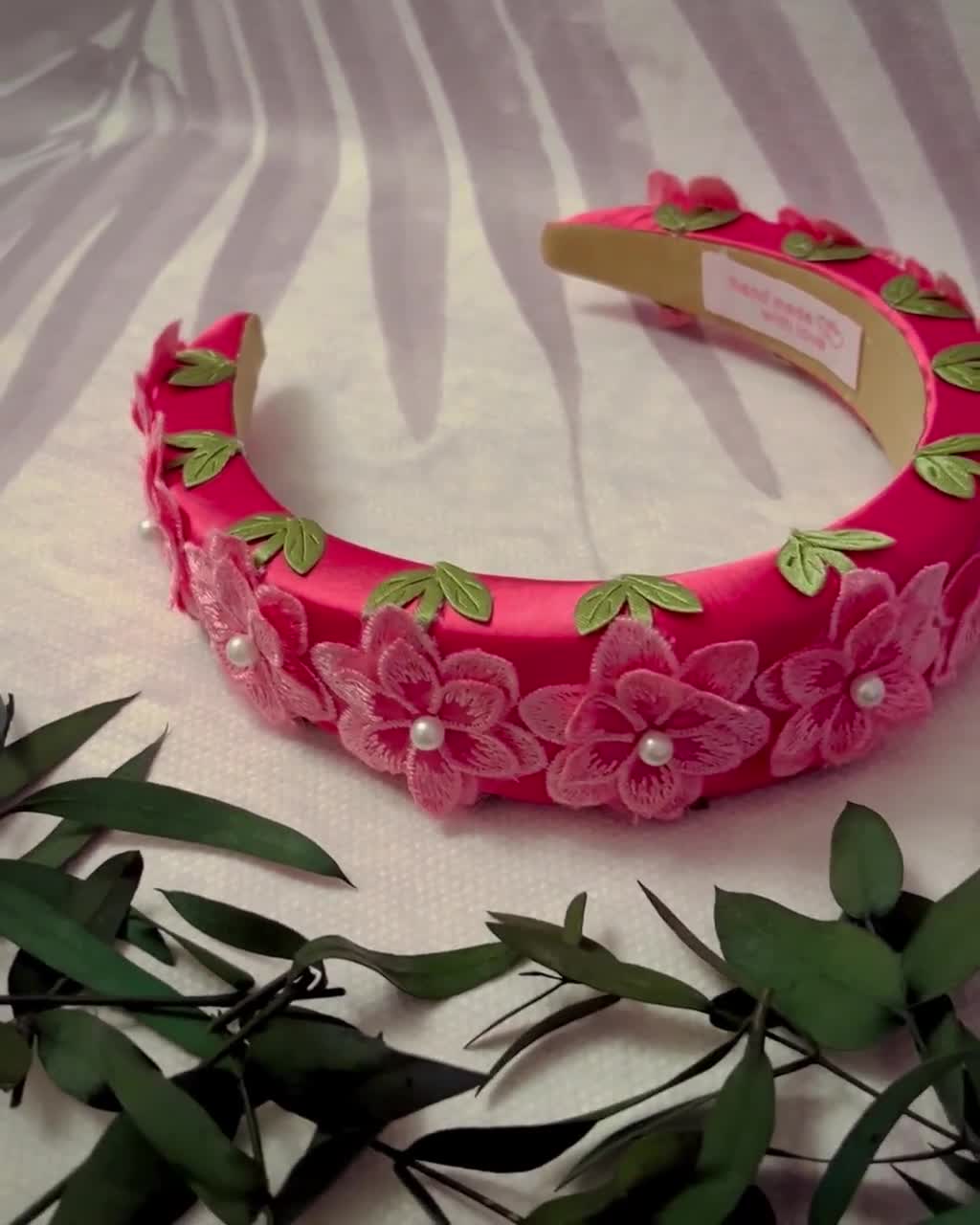 Queen Emma Crown - Handmade Headpiece - Pink Luxury Headband