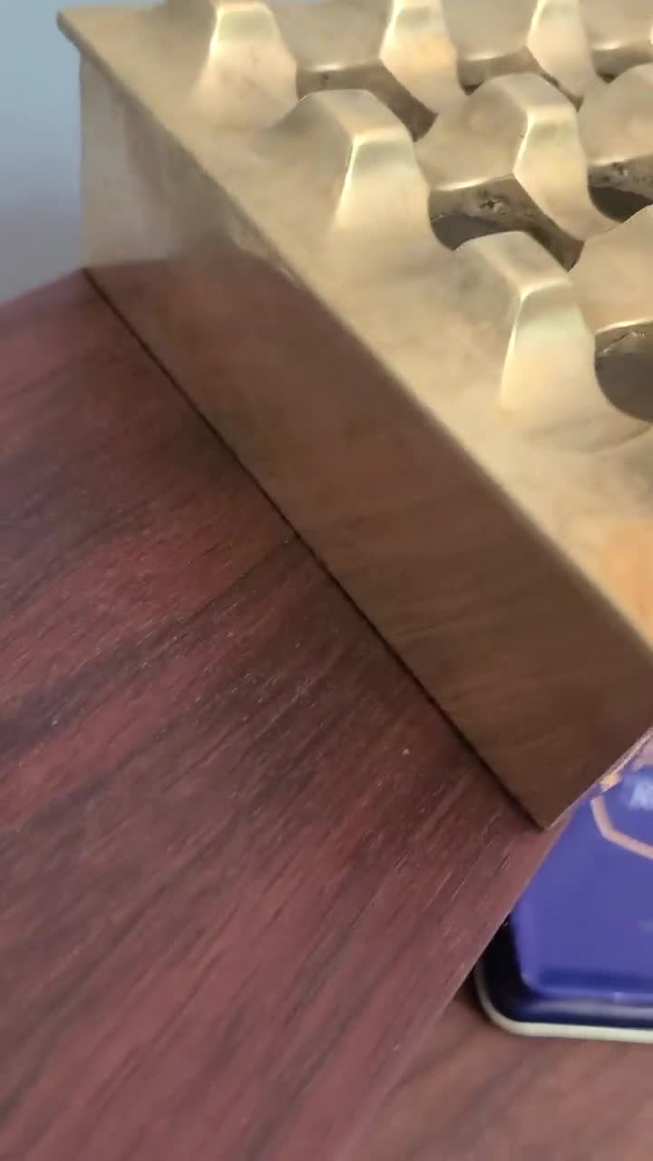 Ultima 9 Brass Ashtray by Holger Bäckström & Bo Ljungberg Sweden