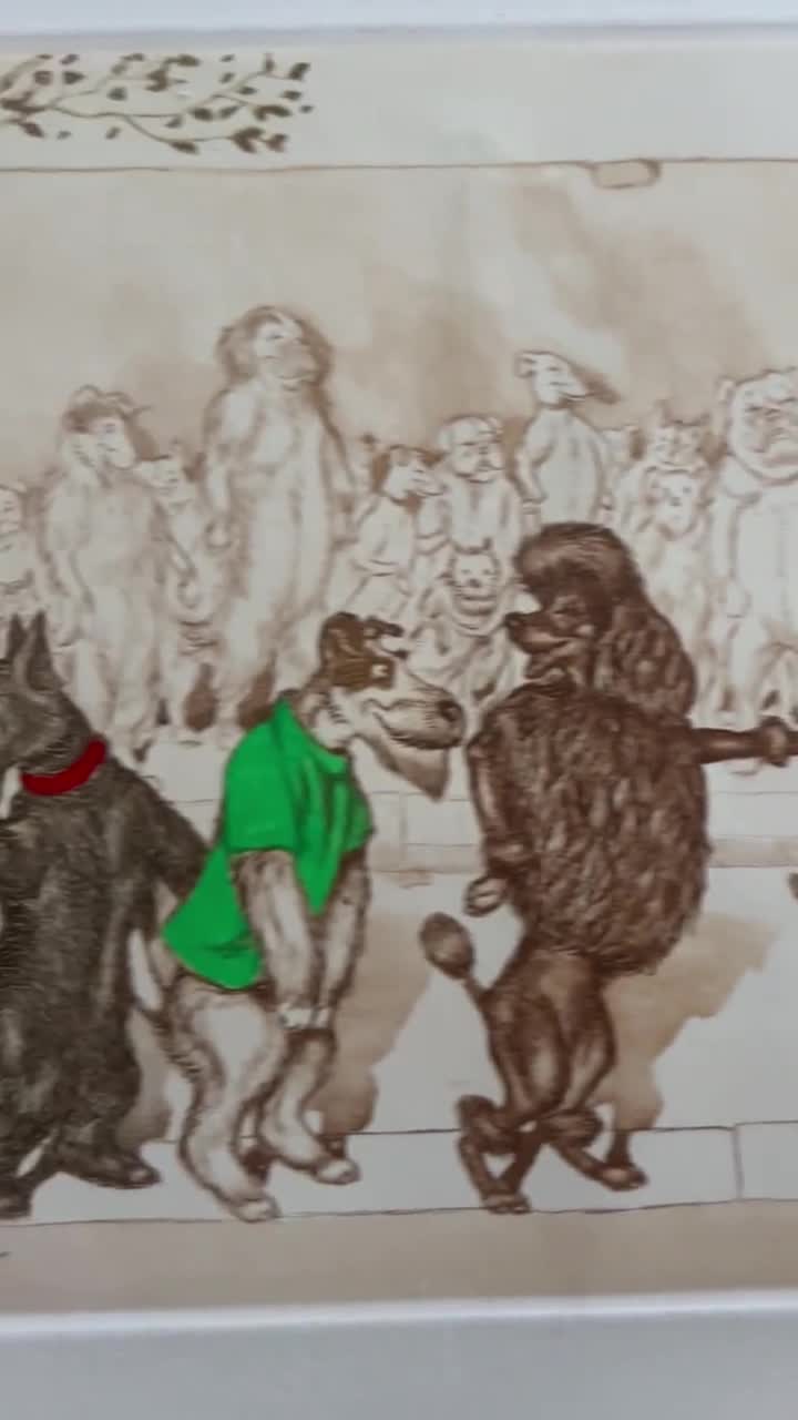ボリス オクライン “dirty dogs of paris” 『順番に！』 Boris O Klein Dirty dogs of Paris signed prints
