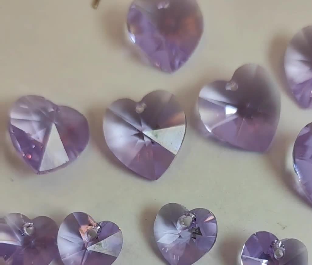 Swarovski Crystal 6228 6202 Faceted Xilion Heart Beads Pendant