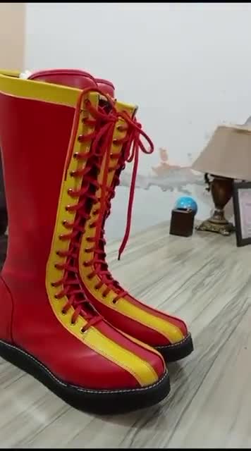 Red wrestling boots shops