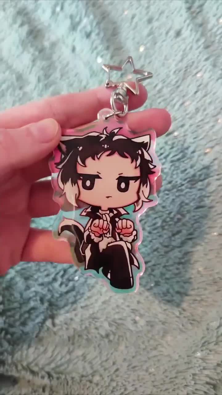 Ryunosuke Akutagawa Plüsch Schlüsselanhänger 10cm - BSD Anime Figur, Niedlicher Taschenanhänger