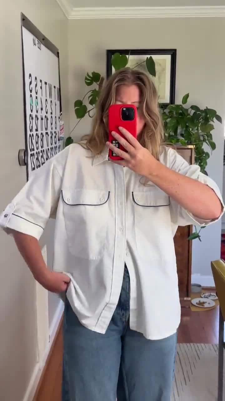 Vintage Christian Dior Shirt XL: White Short Sleeve Button-down - Etsy