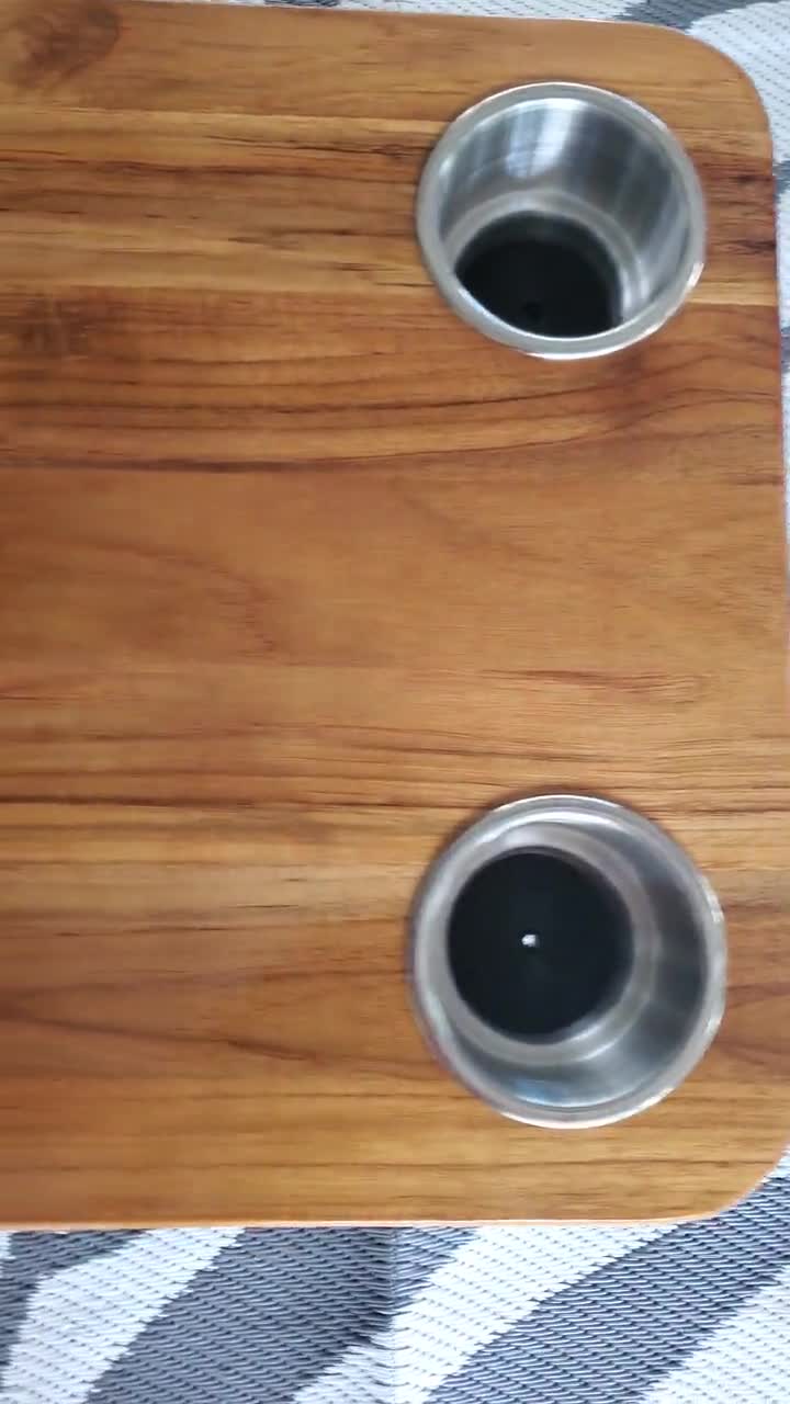 Dessus de table en teck avec étoile nautique coins souples 6 tailles