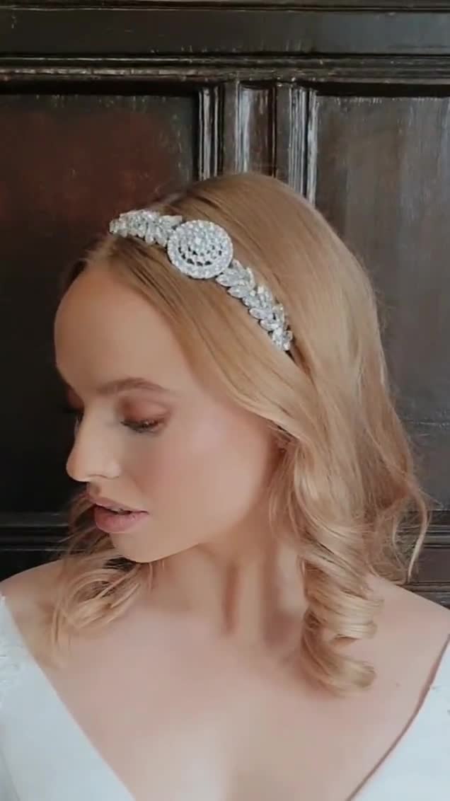 Sienna' vintage Grecian Art Deco style wedding bridal headband - Vintage  Bridal Accessories