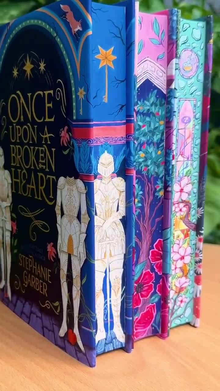 Once Upon a Broken Heart Set Hand Painted Book Edges | Stephanie