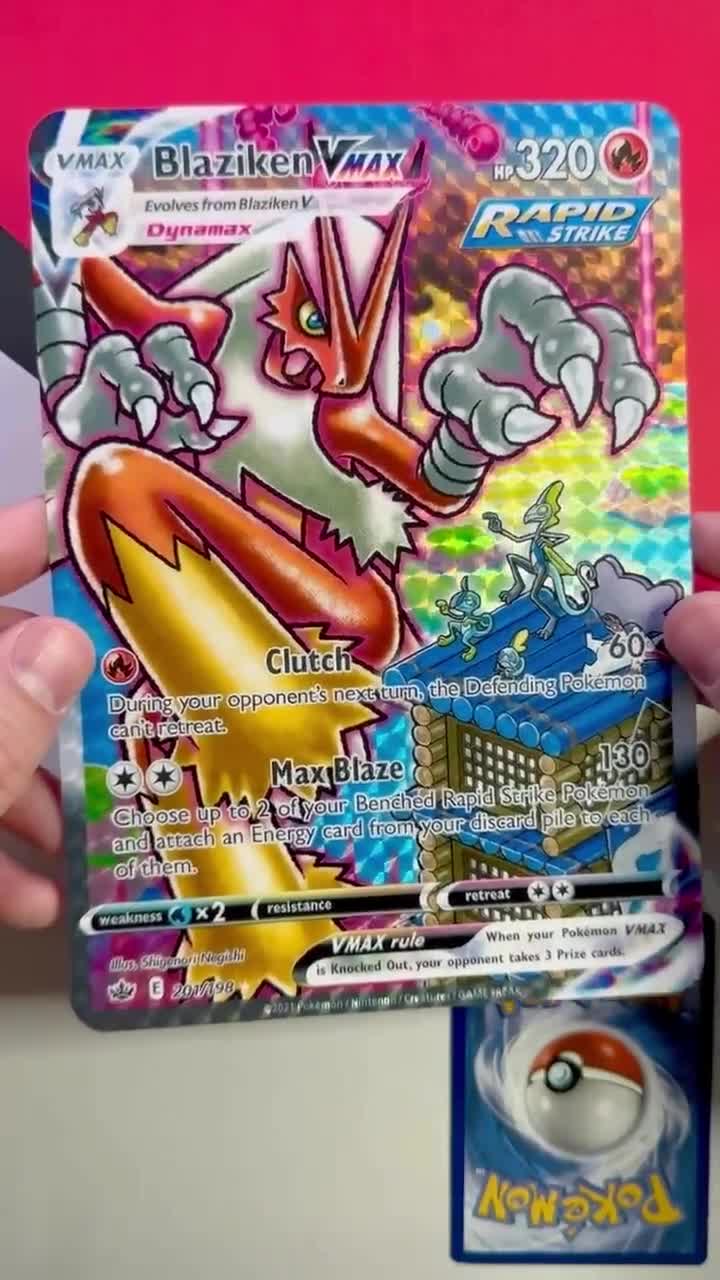 Custom Jumbo Blaziken VMAX Alt Art Diamonds Holo 201/198 SWSH