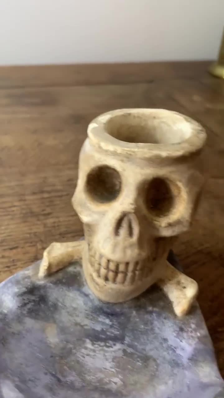 Vintage Skull Ashtray - Etsy