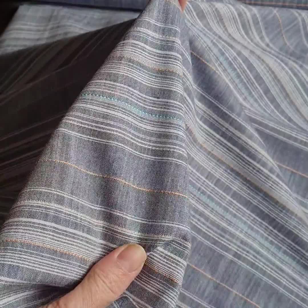 Japanese Fabric Kanayasu Yarn Dyed Small Stripes Washer Cotton