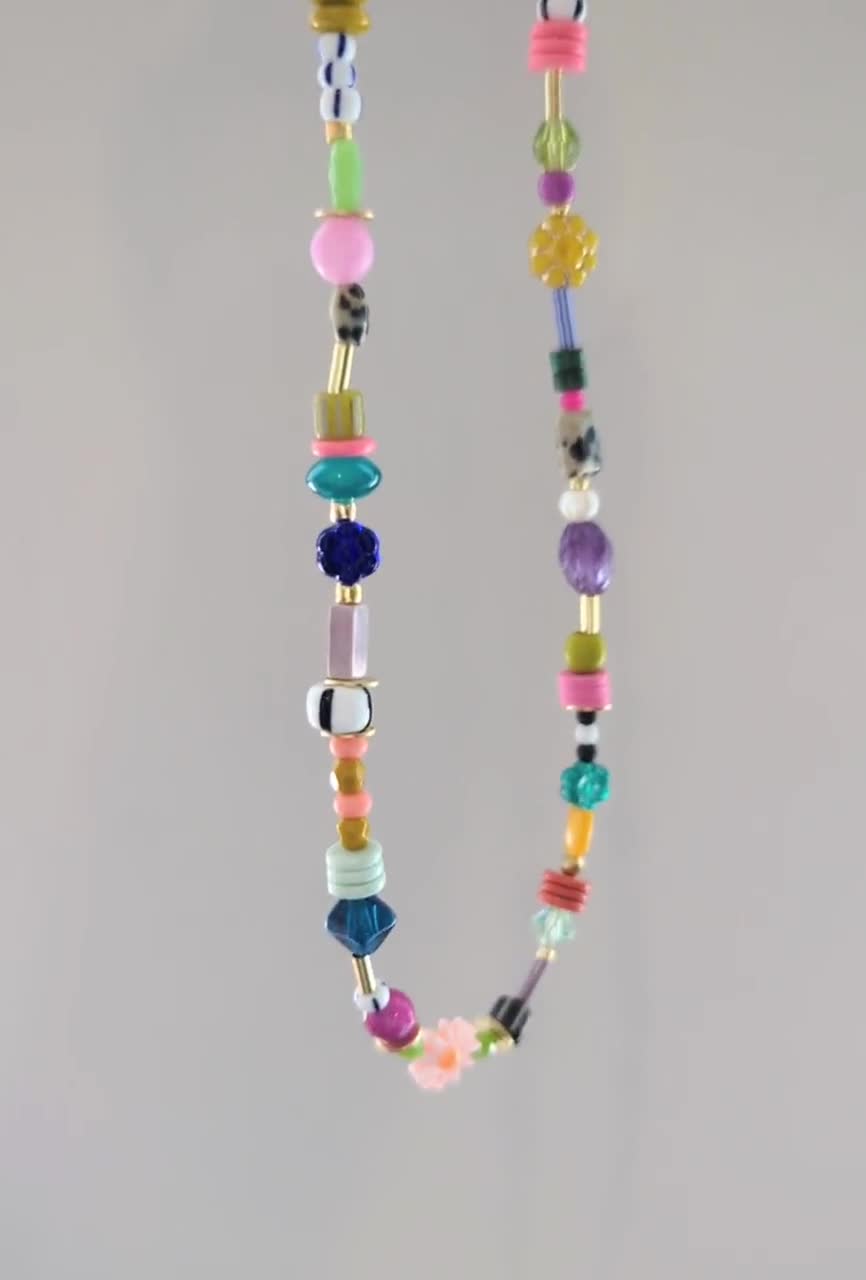 Collana Girocollo Boho Con Perline Colorate E Stella Oro | Gioiello Etnico Fatto A Mano Per Donne E Ragazze - 3