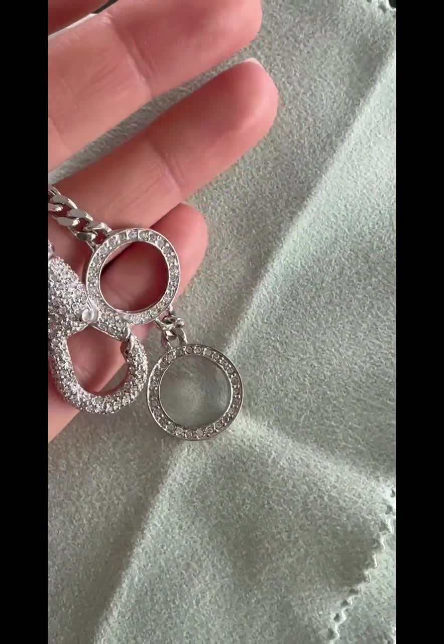 Vintage Christian Dior Rhinestone Charm Bracelet: John Galliano