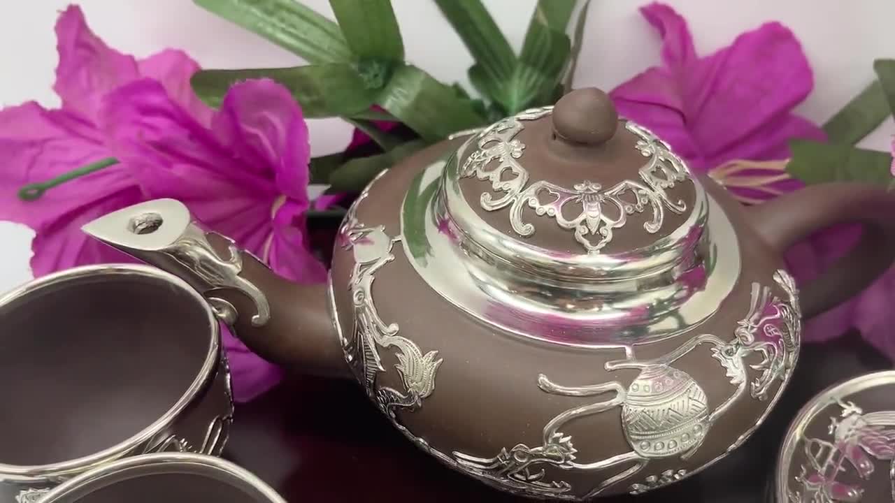 Purple-Clay Chiness Mini Teapot Set – Available in 4 Styles