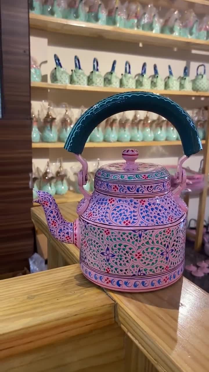 Hand Painted Tea Kettle : Pink City, Festive Gift, Gift for Her, Spring Tea  Pot, Induction Tea Kettle, Mother's Day Gift 