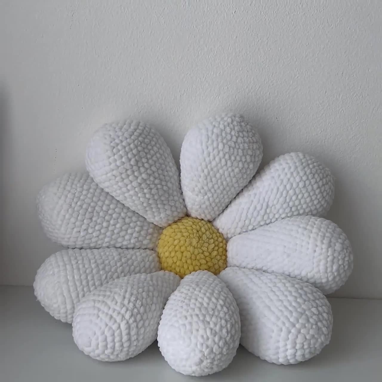 A Crochet Pattern for a Large Daisy Pillow Fits the Boho Bedroom of a Room  Not Only for a Child, the Amigurumi Method Spring Flower Motif - Etsy