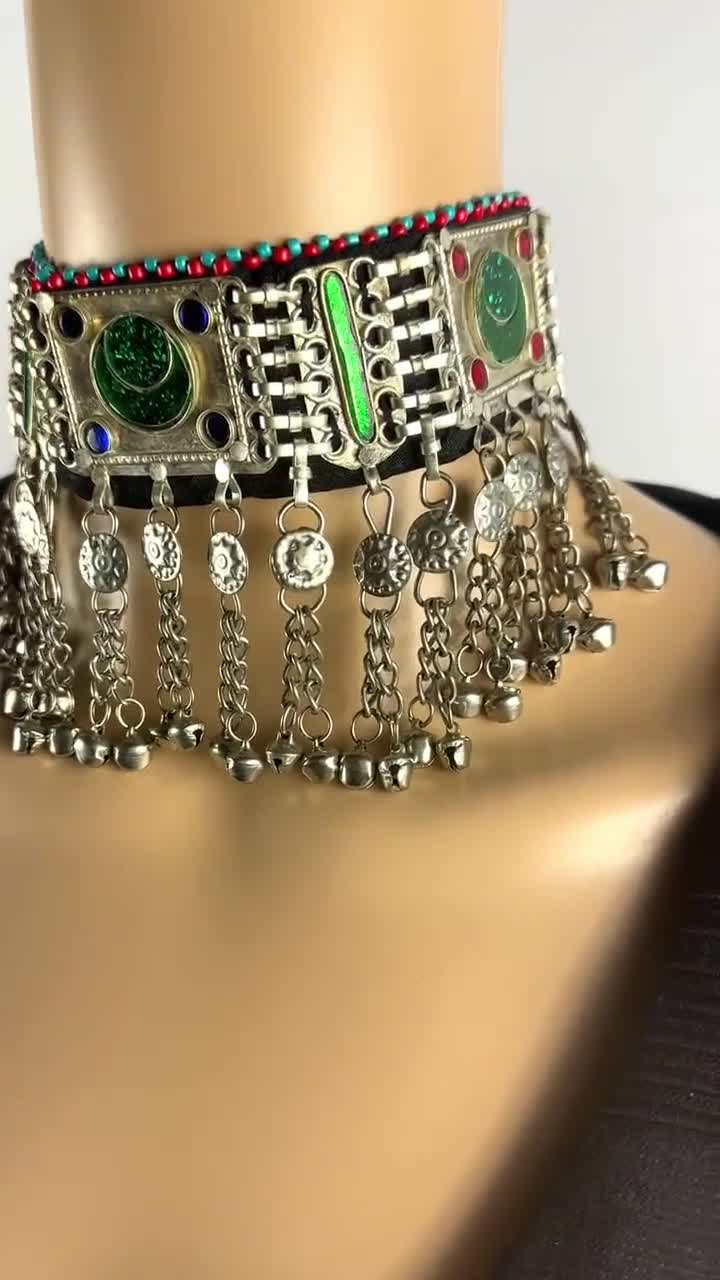 ヴィンテージ クチ チョーカーネックレス：アフガニスタンの部族