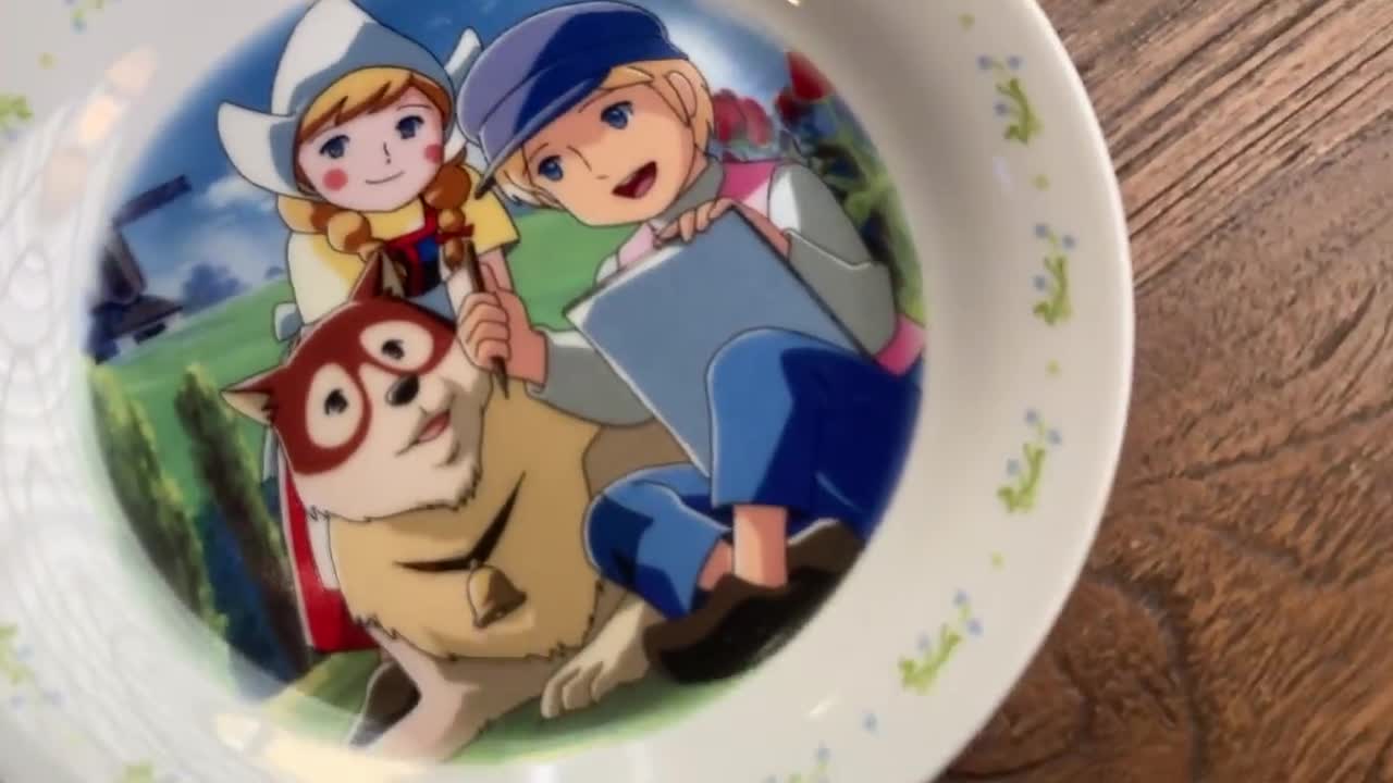 Vintage A Dog of Flanders Display Plate Complete Set | Japan 1970s