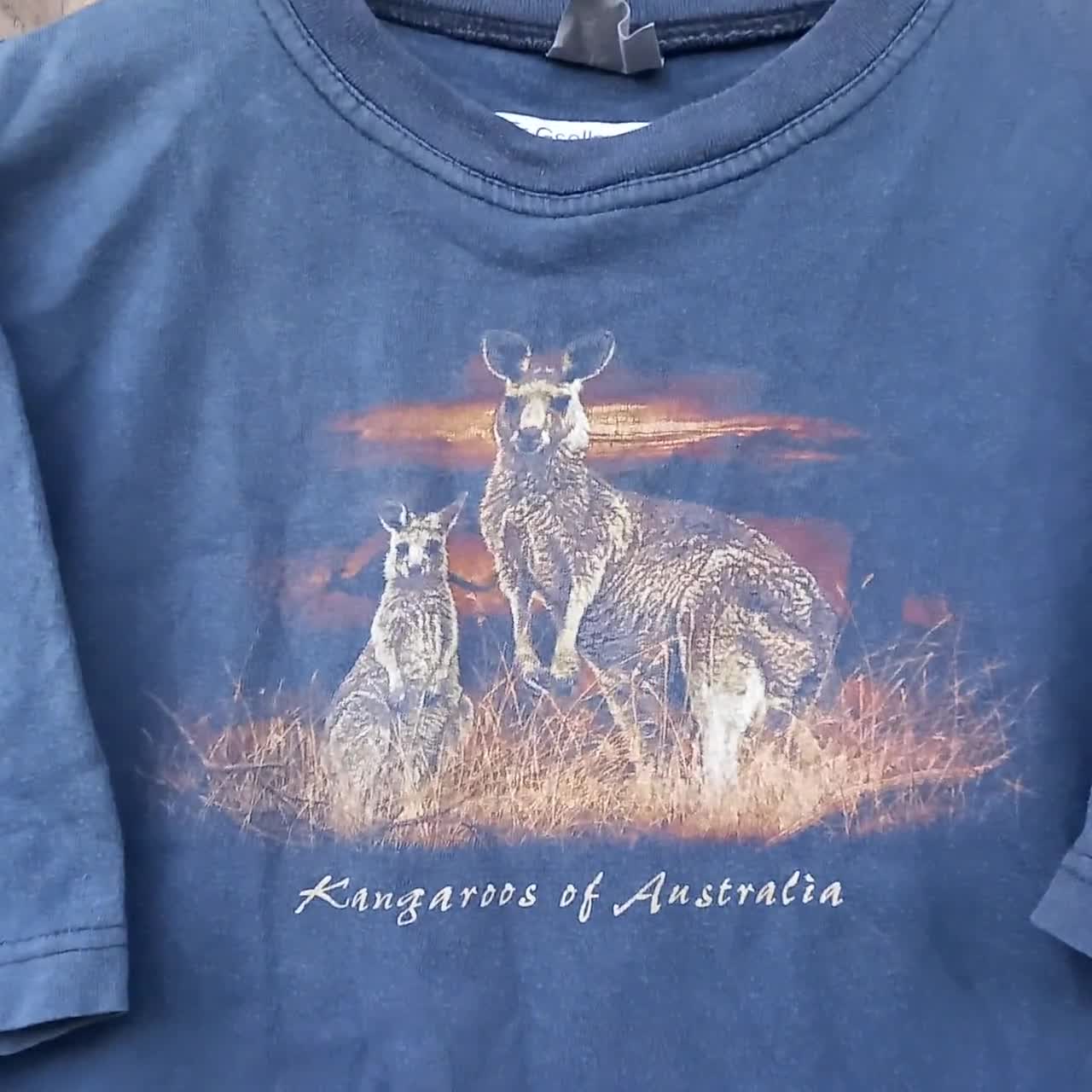 Vintage Kangaroos of Australia T-shirt: 90s Y2K Unisex Tee, Size L