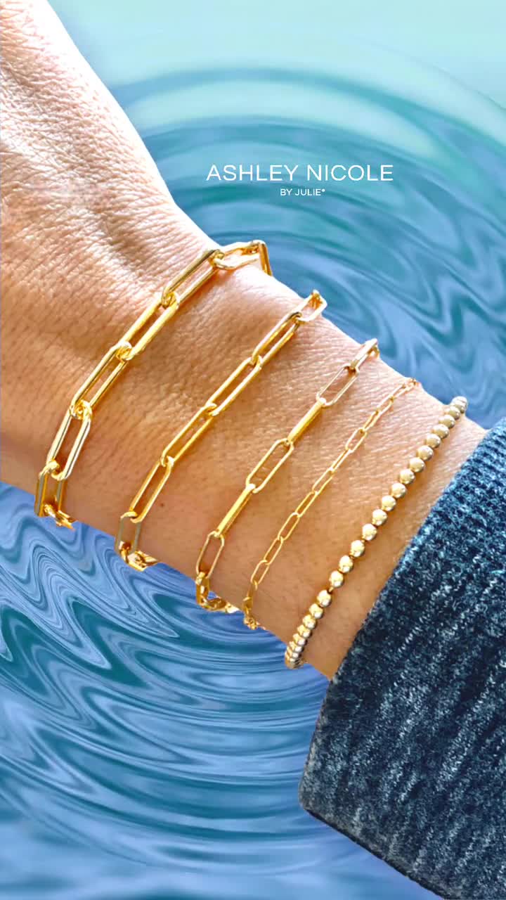 Paperclip Bracelet, Gold Paperclip Bracelet, Gold Filled