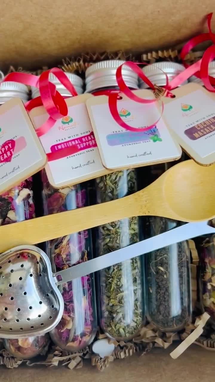 Tea Gift Set for Her – Herbal Tea Sampler Box, Relaxation Gift, Birthday Gift, Wellness Gift video poster