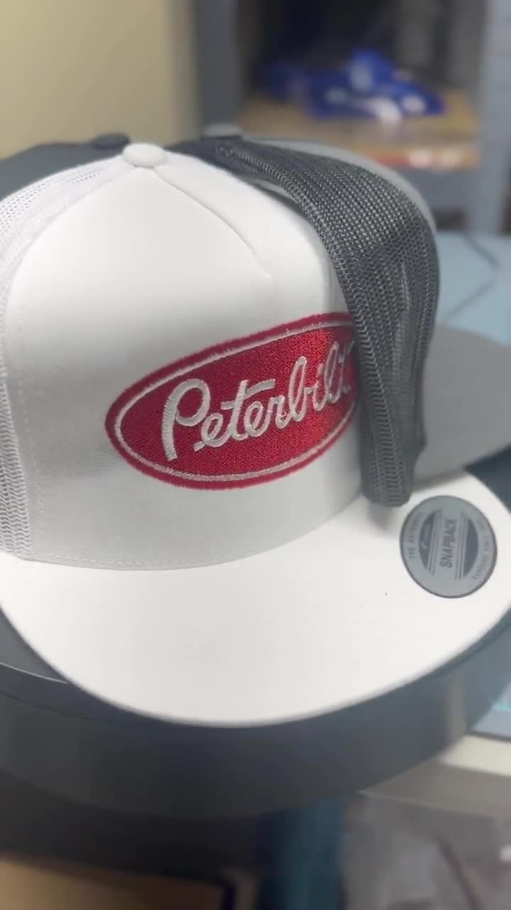 Peterbilt Diesel Trucker Hat Cap Flat Bill Embroidered for Mens