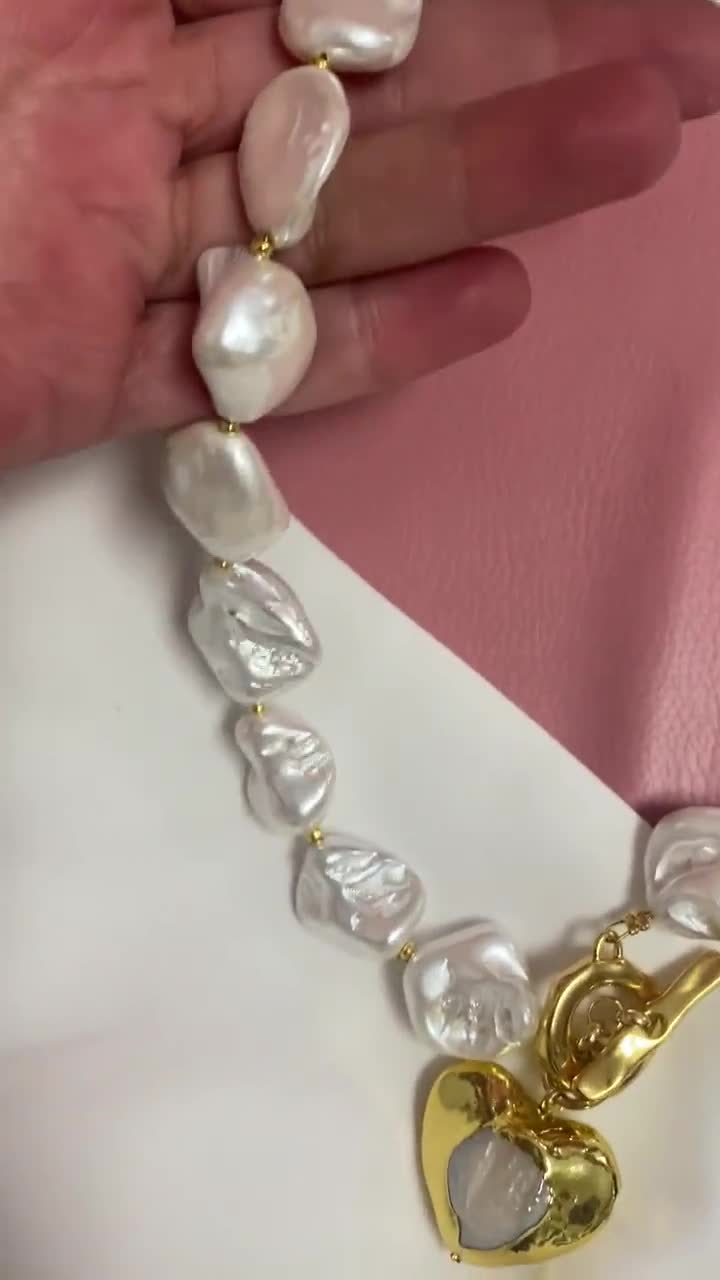 ☆BIG FAUX-PEARL NECKLACE /KIMHEKIM☆ Big Faux-Pearl Necklace (White) - KIMHĒKIM