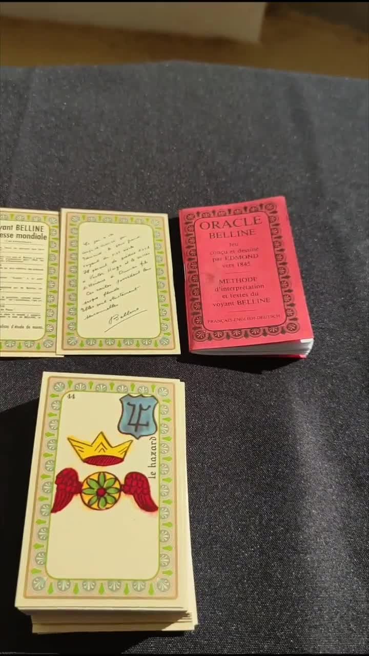 Oracle of Belline Year 1990-gift-divination-cartomancy-clairvoyance-fortune  Telling-tarot Deck-esotericism-divinatory Guidance-prediction 