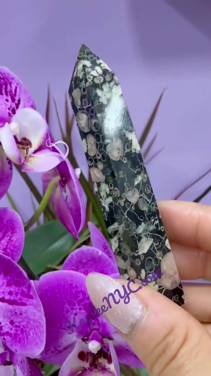Wholesale Lot 1 Lb Natural Plum Blossom Jade Obelisk Tower Point