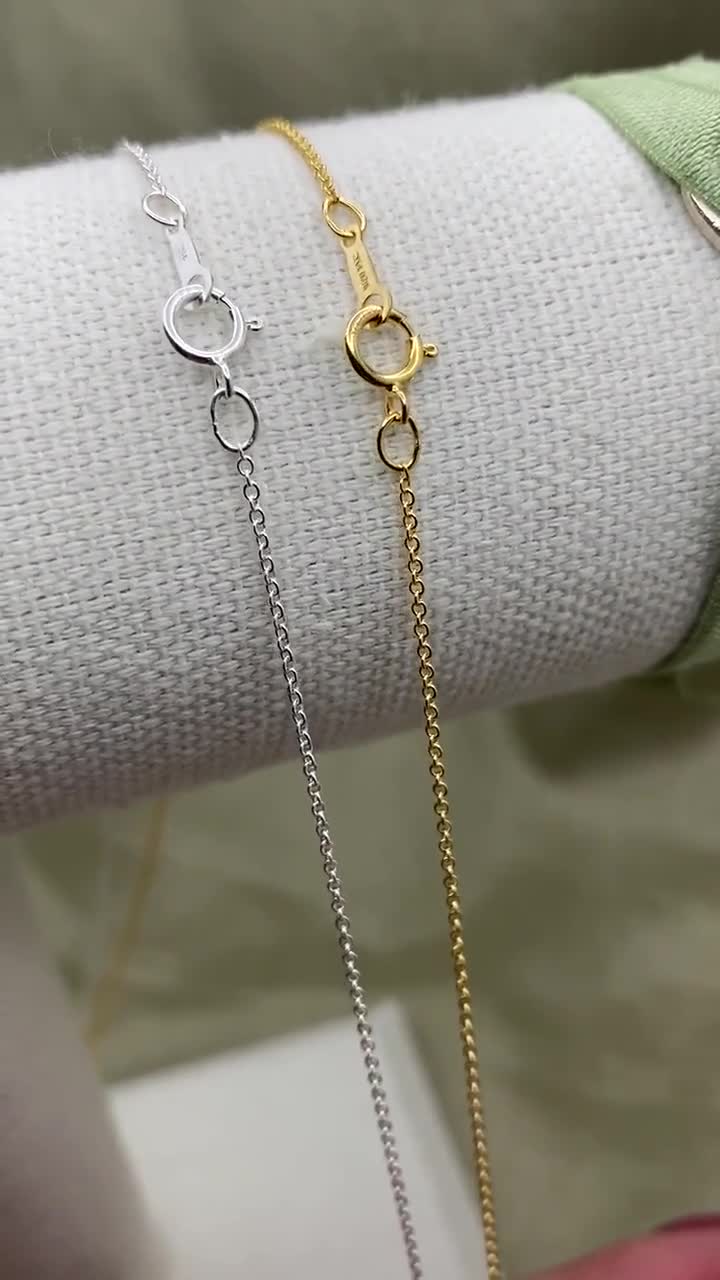 Set of 2 x Finished Necklace Chains with Clasp - 14kt Gold Filled or 925 Sterling Silver - Dainty Cable Chain for Women - Wholesale