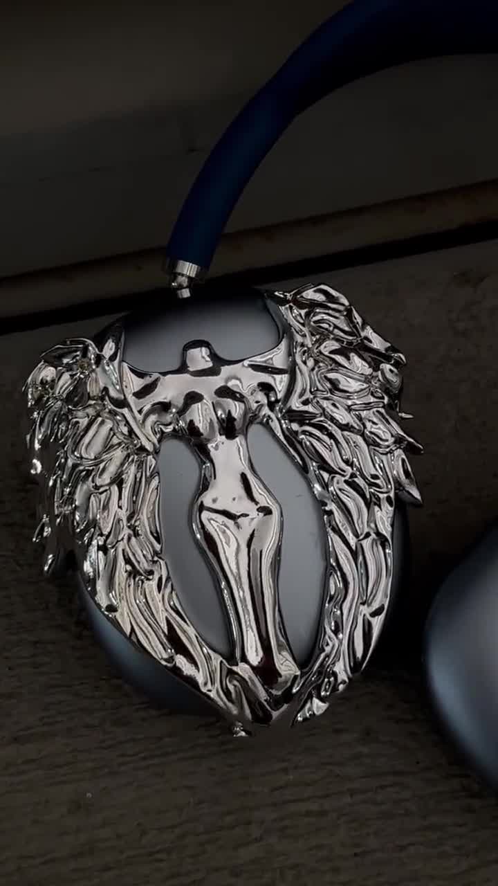 Airpods Max 'angel Wings' : 3D Print Headphones Attachment, Silver