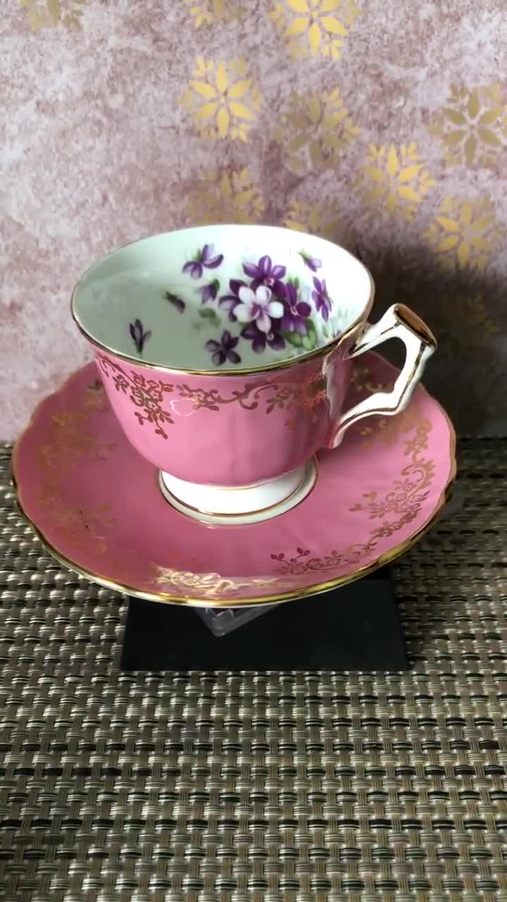 Aynsley Pink Gold Teacup and Saucer Pattern 2917 - Etsy