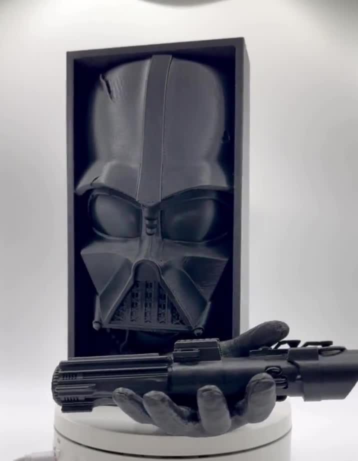 Darth Vader With Lightsaber | Book Nook Model | Bookcase Shelf