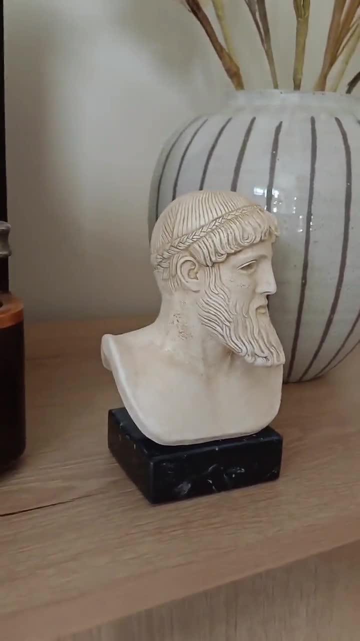 神ポセイドンまたはゼウスアルテミシオンの胸像ポセイドン石膏彫刻高