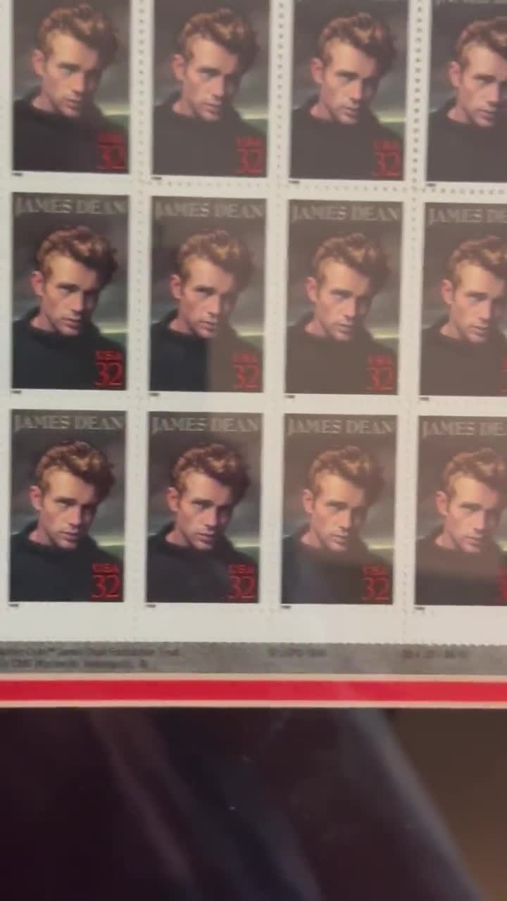 Framed 1996 James Dean USA Stamps Legends of Hollywood Wall Art