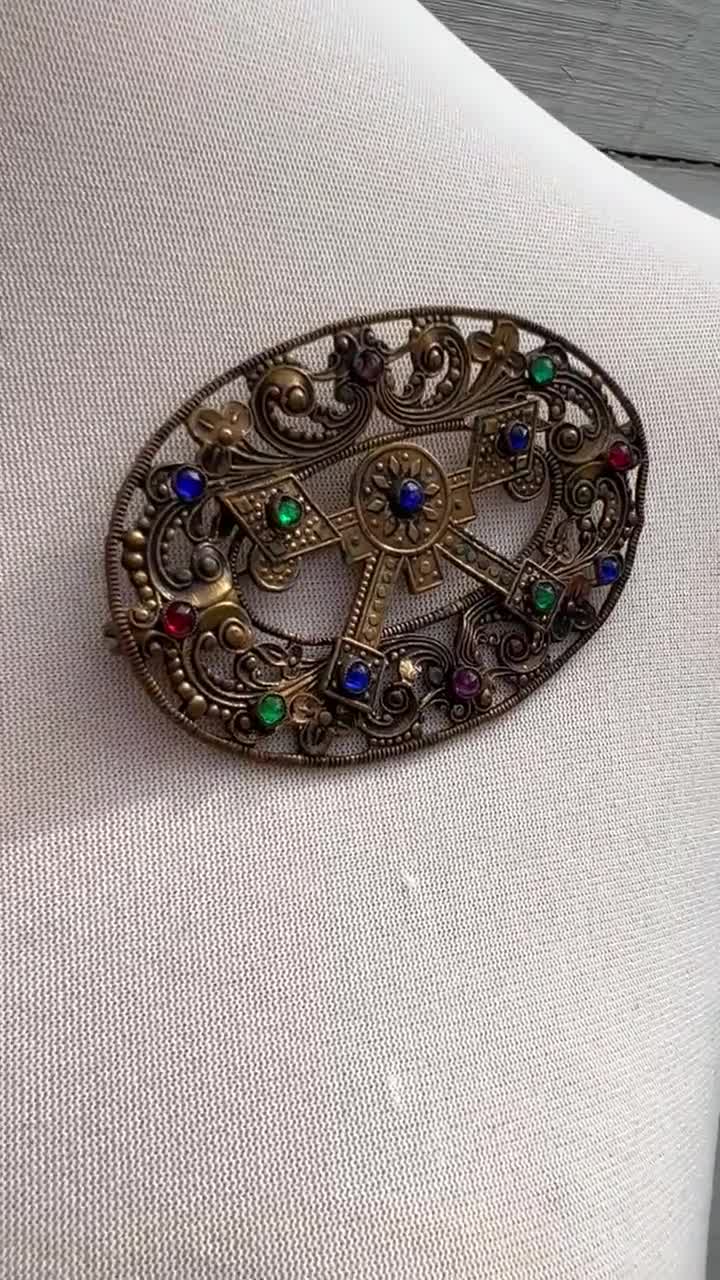 Broche de rosa vntage grande broche de rosa smple pasador | Etsy