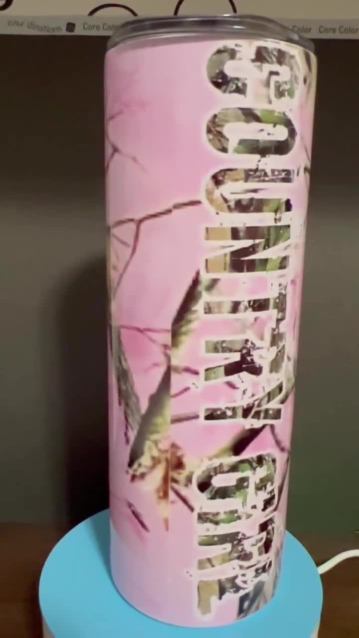 Cool Men Travel Mug, Just A Country Chick Wearing Camo Mug