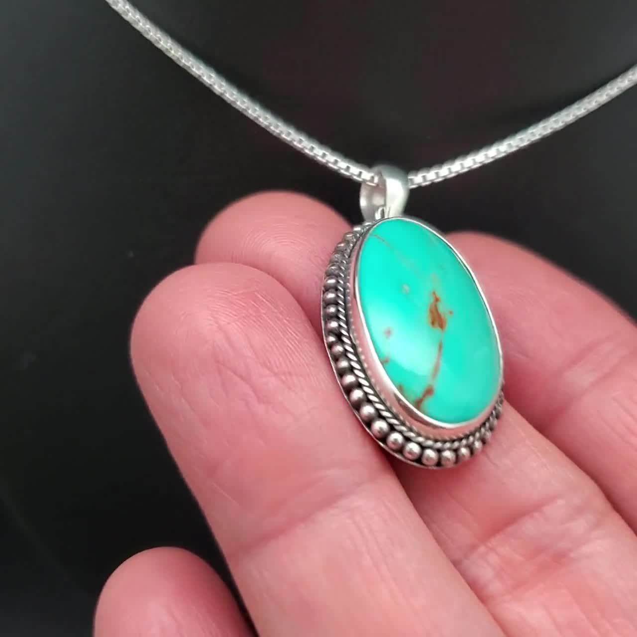 ATS#PD159 | Lovely Number 8 Turquoise Necklace Pendant