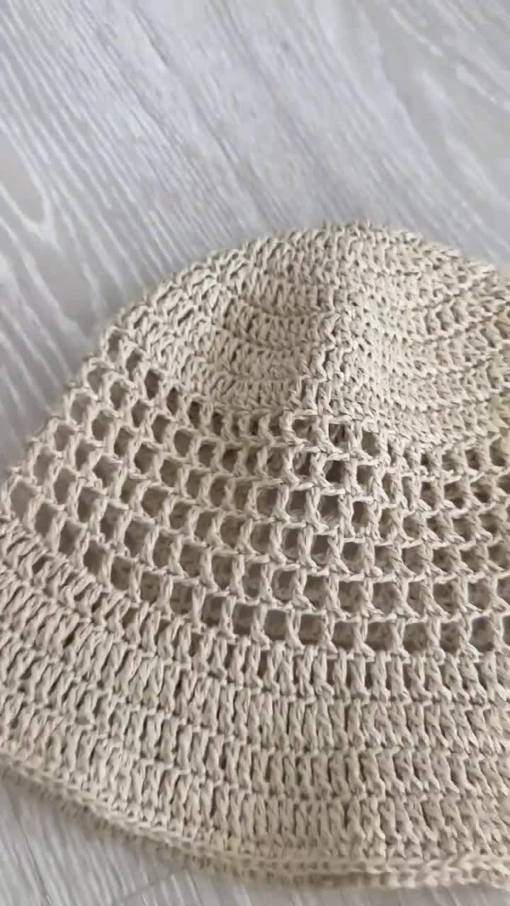 Sinamay Crochet Hat - ecru マメクロゴウチ　今期完売 Sinamay Crochet Hat - ecru - Mame Kurogouchi