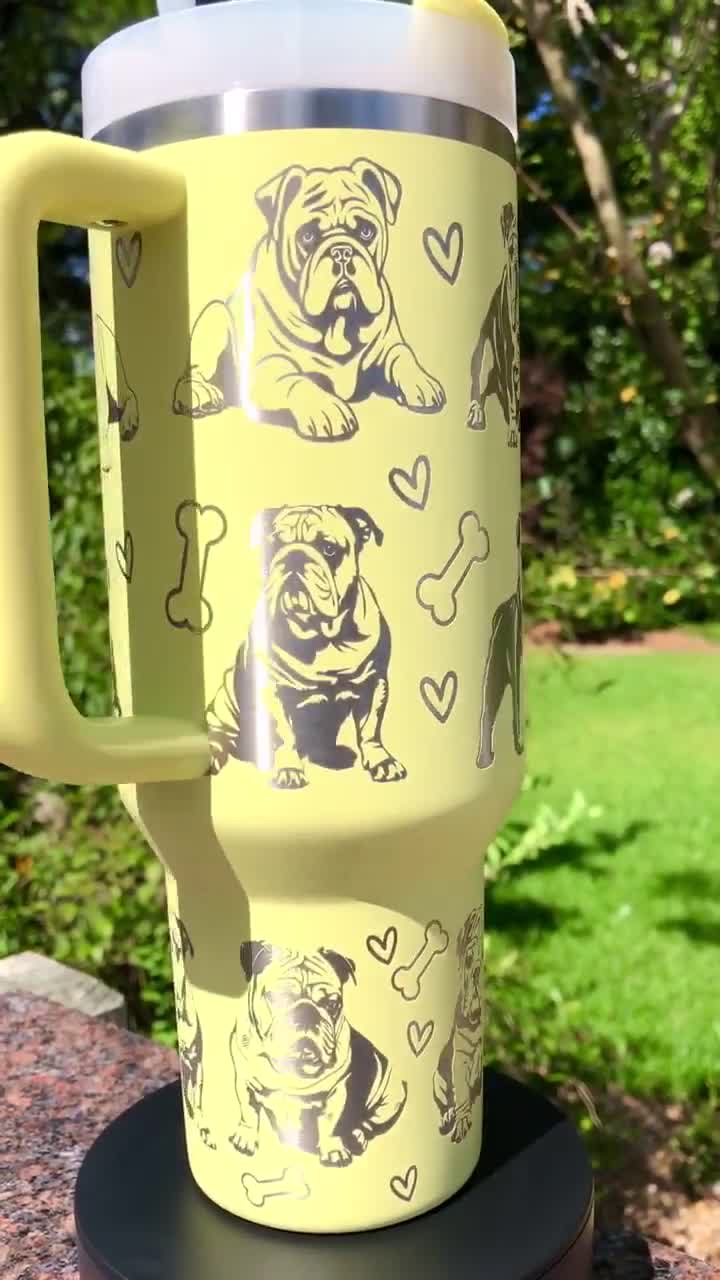 English Bulldog Engraved 30 or 40 Oz Stanley Tumbler - Etsy