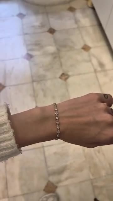 Zircon Heart Bracelet: 925 Sterling Silver, Dainty Crystal, Romantic Gift video poster