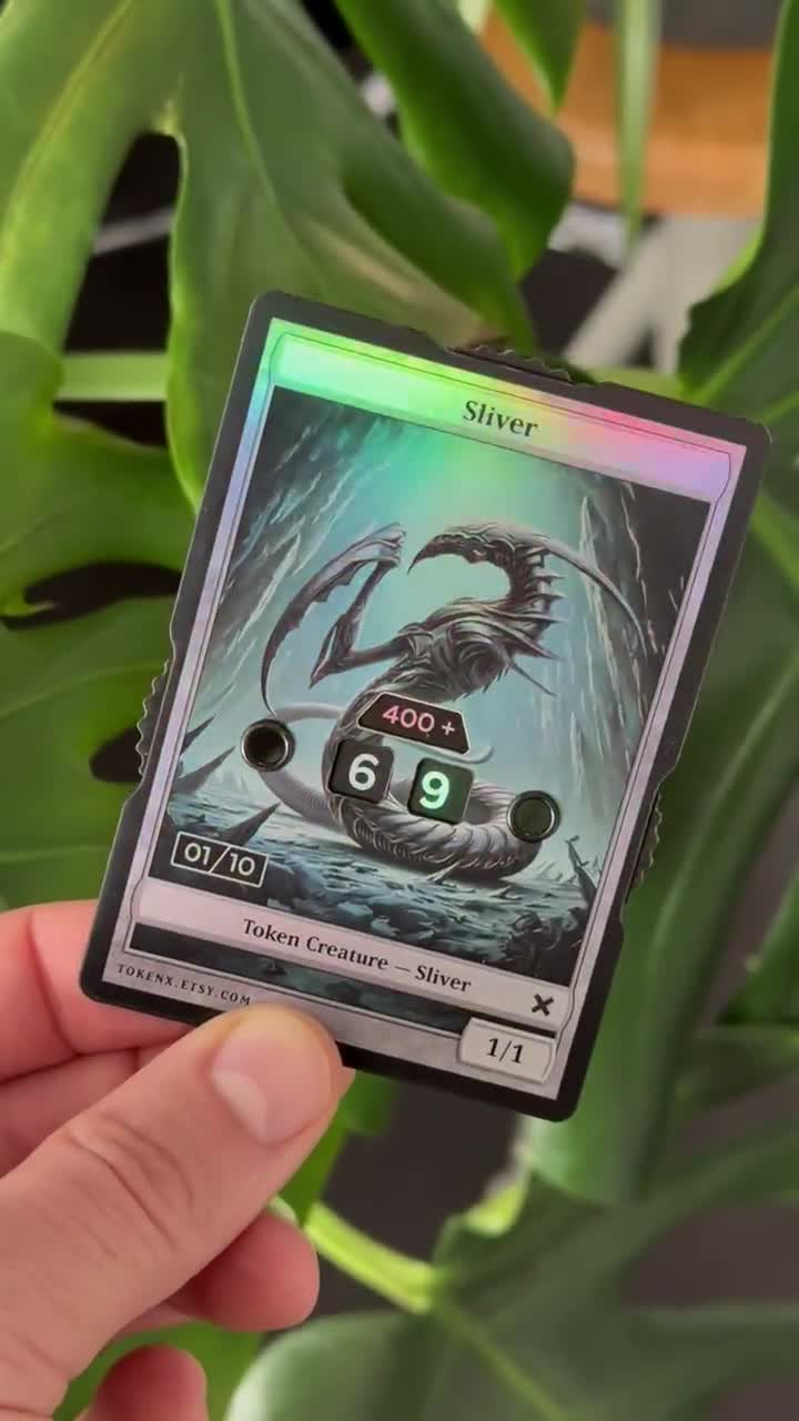 Serialized (X/10) Foil Sliver Token With Number Display (0