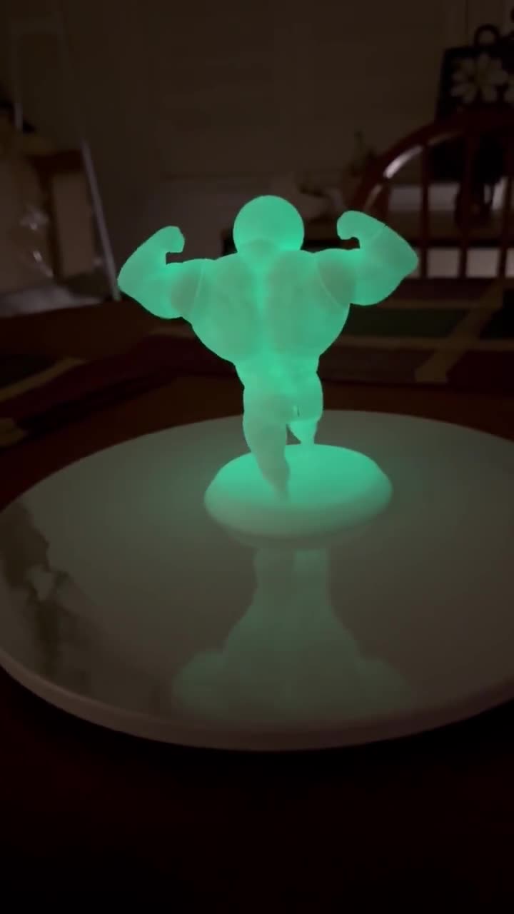 Buff Smiski Mega Swole GLOW INTHE DARK Figurine video poster