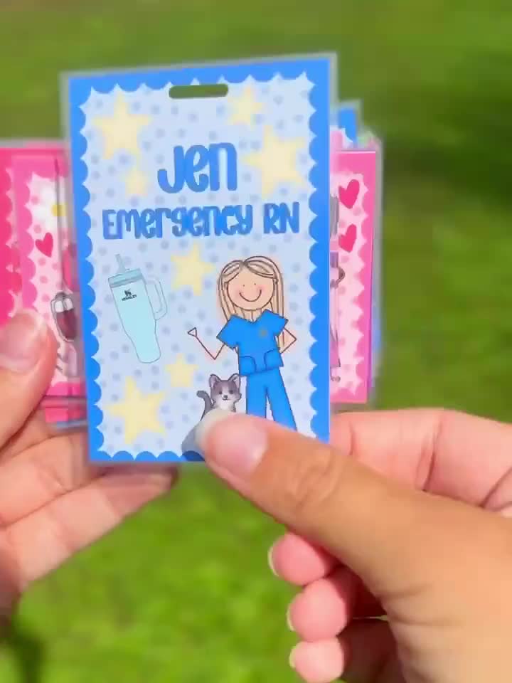 AANGEPASTE Badge Buddies voor verpleegkundigen, CNA's, dierenartsen en alle gezondheidswerkers! video poster