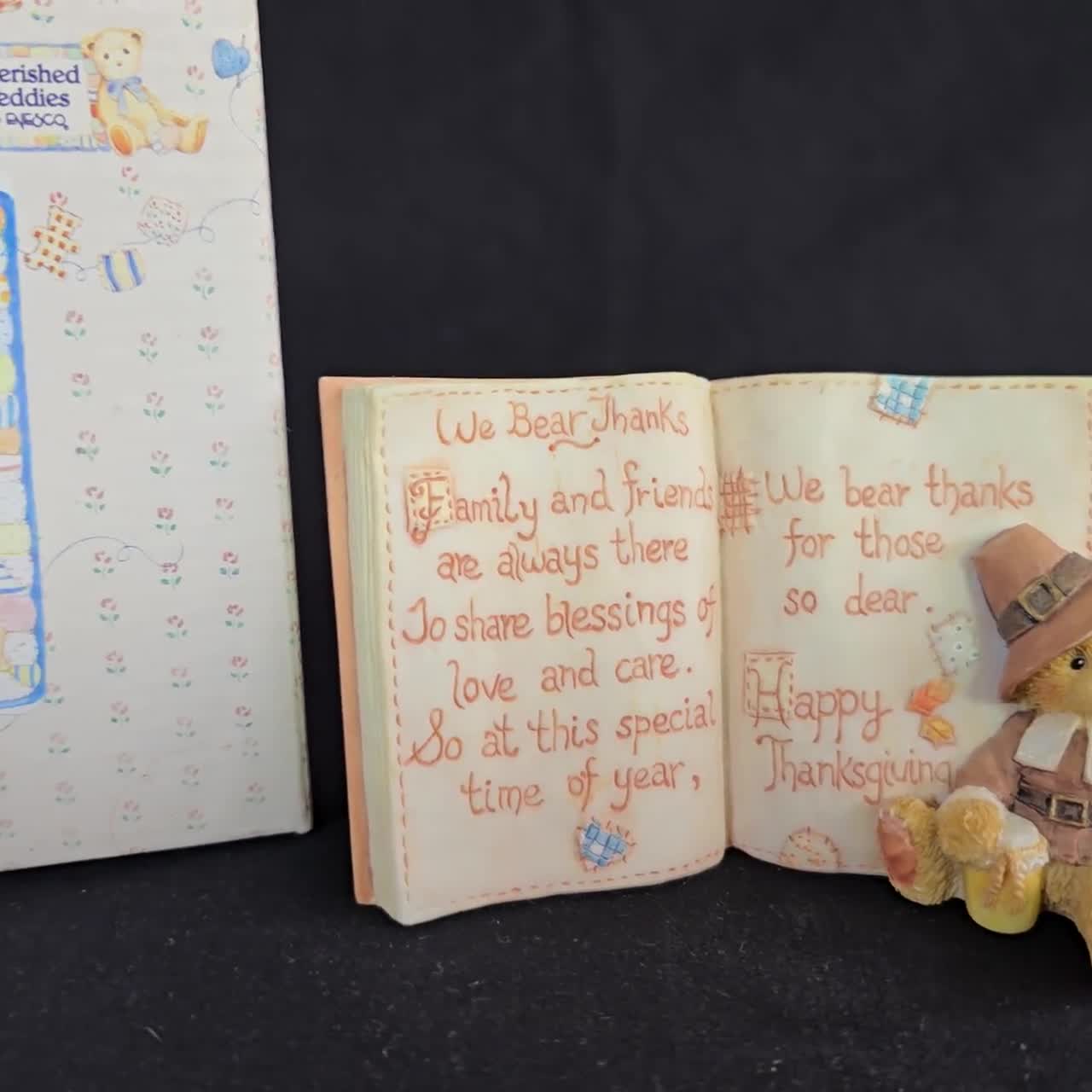 651427 We Bear Thanks Cherished Teddies, With Box, Figure Figurine