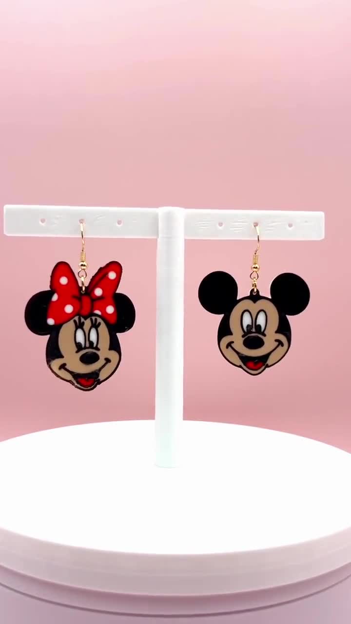 Mickey Earrings Minnie Earrings Disney Earrings Disney Accessories Disneybound World Fab Five Mickey Mouse Earrings Minnie Mouse Earrings A2 video poster